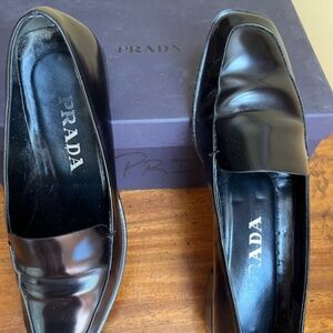 Prada black loafers